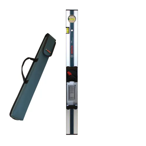 Bosch Messschiene R 60 Professional für GLM 80 mit Schutztasche - Mess-, Ortungs- & Prüfgeräte: Neigungs-Messschiene verwandelt den GLM 80 in eine digitale Wasserwaage und kommt sicher in der stabilen Schutztasche.