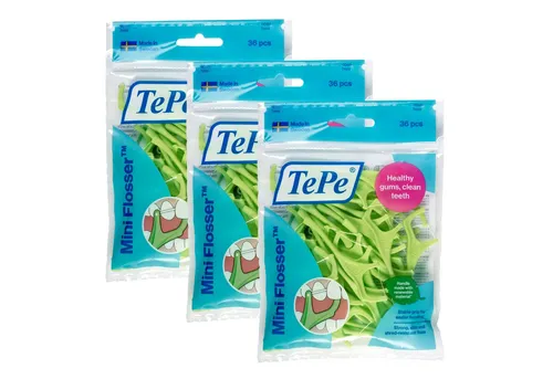 TePe Zahnseide 3er Set TePe Miniflosser, Zahnseidenhalter (3x36), (3er Set, 3-St)