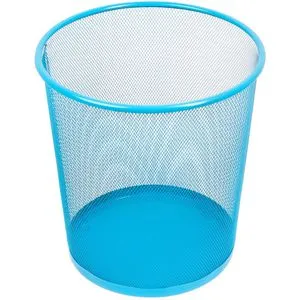 Leviatan Papierkorb 009991, blau, rund, aus Metalldraht, 12 Liter