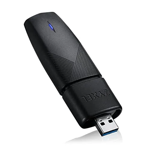 Zyxel WiFi 6 AX1800 USB-Stick – Unterstützt MU-MIMO, OFDMA für EIN verzögerungsfreies Netzwerk-Erlebnis. Hochentwickelte Sicherheit durch WPA2-/WPA3-Verschlüsselung [NWD7605]