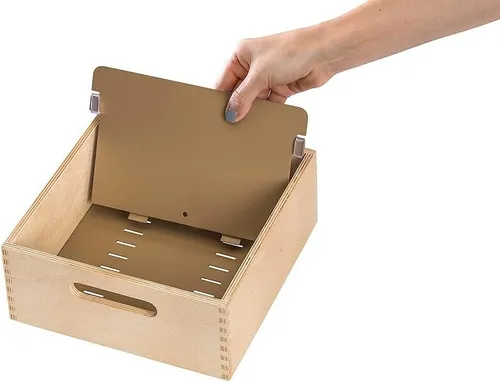 Han Karteikasten 507 - A7 Karteikasten aus Holz, für 900 Karten, hochwertig und langlebig mit rutschfesten Filzfüßen