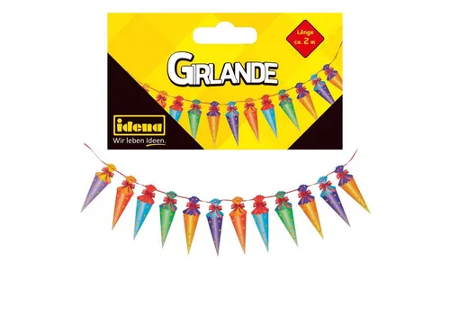 Idena Girlande Idena Girlande Schulstart 12 Schultüten FSC-Mix
