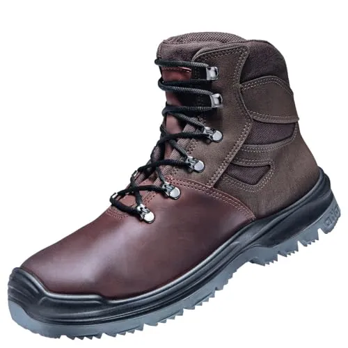 Sicherheitsstiefel XR 585 XP brown, S3 ESD, Größe 44 - Knöchelhoher Sicherheitsschuh aus OILED-Nubukleder mit metallfreier Durchtritthemmung und 3D-Dämpfungssystem, ideal für optimalen Komfort und Sicherheit am Arbeitsplatz.