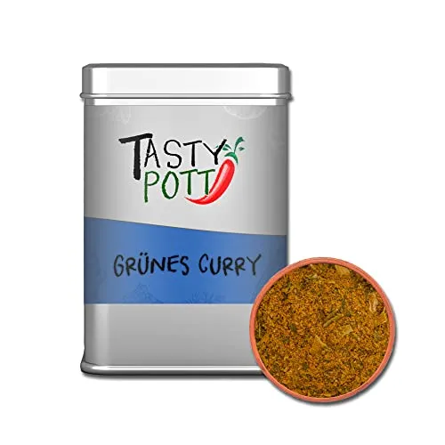 Tasty Pott Grünes Curry I Currymischung I Gewürz I Mit Lauch und Dill I Currygewürz I Würze I Gewürzdose