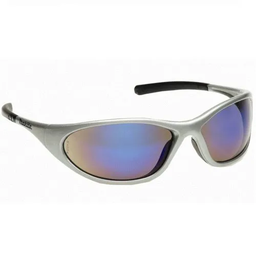 Makita P-66385 Design Sonnenbrille / Arbeitsschutzbrille, silberblau inklusiv Brillen - Etui und Putztuch