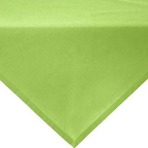 REDBEST Mitteldecke, Tischdecke Uni Seattle, 100% Baumwolle apfelgrün Größe 80x80 cm - Robustes, glattes Gewebe, mit hochwertigem Kuvertsaum