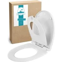 Calmwaters® Familien WC-Sitz mit Kindersitz - WC-Sitz mit integriertem Kindersitz, antibakteriell und einfach abnehmbar, ideal für moderne Familien. Zwei Montage-Optionen und Soft-Close für höchsten Komfort.