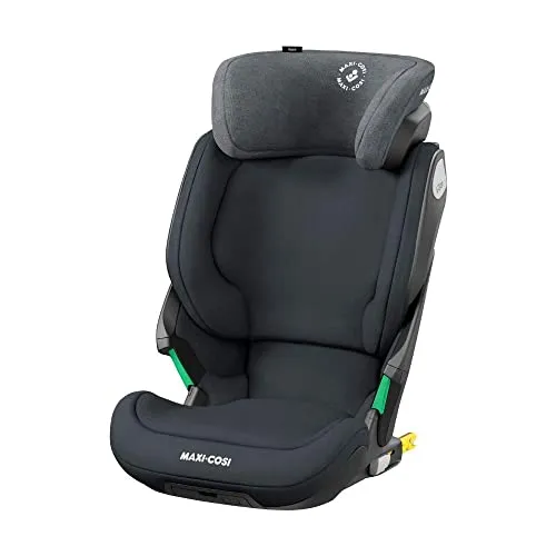 Maxi-Cosi Kore i-Size Authentic Graphite - ISOFIX-Kindersitz Gruppe 2/3, mitwachsend von 100-150 cm, bietet optimale Sicherheit und Komfort durch verstellbare Breite und Höhe sowie waschmaschinenfesten Bezug.