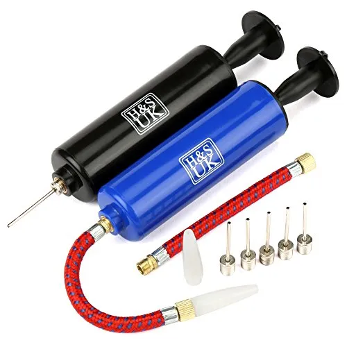 H and S UK H&S Set bestehend aus 2 Inflator-Kugelhahnadaptern mit Nadeln für Fußball und Basketball