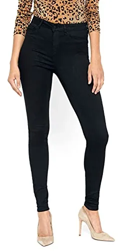 Noisy may Damen Skinny Fit Jeans NMCALLIE - Hochtaillierte Denim Stretch Hose im Fünf-Taschen-Stil, ideal für einen bequemen und stylischen Look.