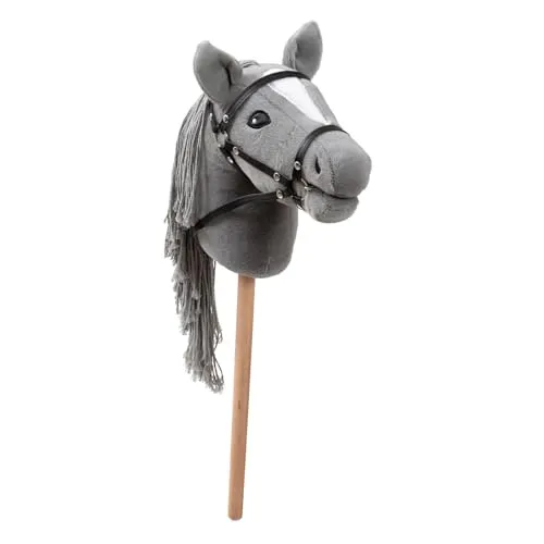Ella & Piet® Hobby Horse Pferd Smokey mit Trense und Beutel - Hobby Horse für die Trendsportart, inklusive praktischem Aufbewahrungsbeutel, der auch als Rucksack verwendet werden kann. Authentisches Design mit abnehmbarer Trense und kuschelweichem Plüschfell. Perfekt für dynamisches Training!