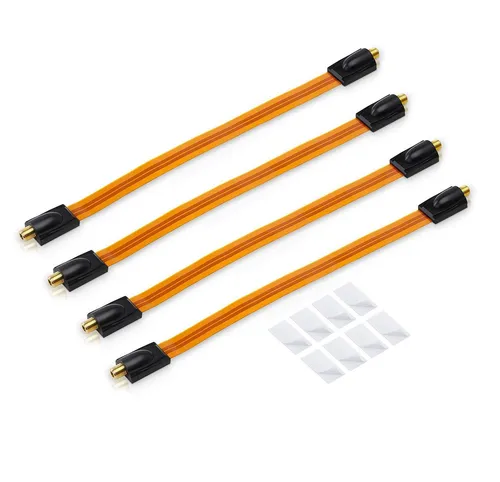 conecto 4x conecto Premium Fensterdurchführung für SAT Kabel koaxial inkl. SAT-Kabel