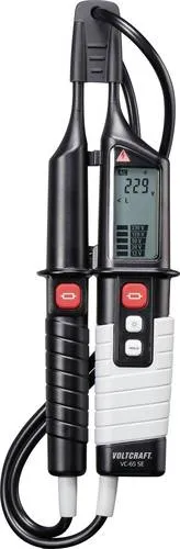 VOLTCRAFT VC-65 SE Zweipoliger Spannungsprüfer - Messgeräte: CAT III 1000 V und CAT IV 600 V, ideal für sichere Spannungsmessungen mit akustischer und visueller Anzeige.