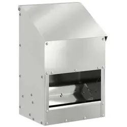 vidaXL Hühnerfütterer aus verzinktem Stahl, 21 x 16 x 33 cm - Robuster Hühnerfutterspender aus verzinktem Stahl für drinnen und draußen. Mit 3 kg Kapazität, wetterfestem Design und einfacher Montage – ideal für stilvolle Fütterungslösungen.