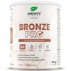 Nature's Finest Bronze PRO: Hochdosiertes Beta Carotin für eine schöne Bräune - Bräunungsbeschleuniger mit hochdosiertem Beta-Carotin und Kupfergluconat für eine gleichmäßige, langanhaltende Bräune sowie feuchtigkeitsspendende Hautpflege und Schutz vor UV-Schäden.