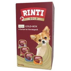 Rinti Schale Gold Mini Goldbox 32x100g Hundefutter von RINTI