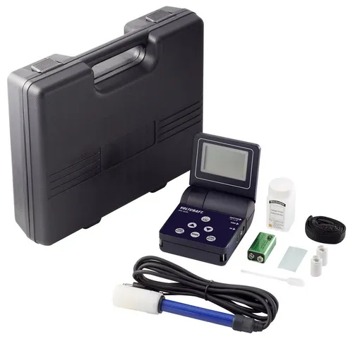 VOLTCRAFT DO-600 Sauerstoffmessgerät - Präzises Sauerstoffmessgerät für Umweltanalysen, mikroprozessorbasiert mit großem LCD-Display und Temperaturmessung von 0 bis 110 °C.