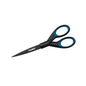 DAHLE OFFICE TITANIUM Papierschere schwarz-blau 18,0 cm – Hochpräzise Schneideblätter für perfekten Schnitt, ergonomischer Griff für Komfort -