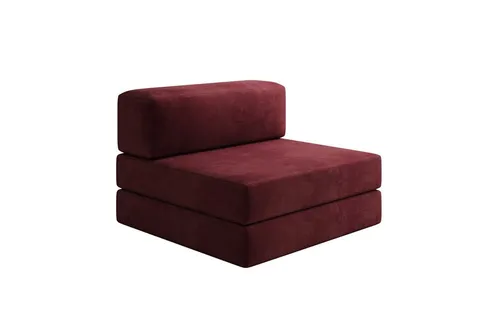 Luxusbetten24 Sofaelement Designer Sofa Mittelmodul Lazy in Samt, mit ausklappbarer Liegefläche