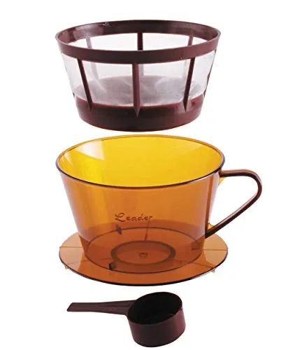 KitchenCraft Le'Xpress Kaffeetropfgerät / Übergießer-Set mit Kaffeeschaufel, Kunststoff