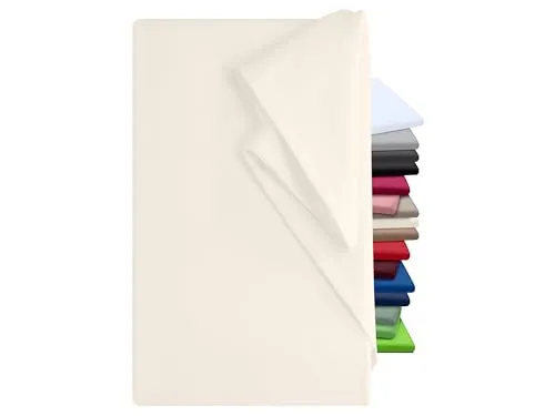 npluseins Bettlaken 240x275cm â€“ Leintuch Gummizug â€“ Tuch ist ideal für Terrasse Reisen Camping und Tischtuch - Wohnmobil Laken - Betttuch Gummizug â€“ 100% Baumwolle, ca. 240 x 275 cm,
