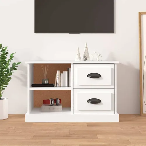 The Living Store TV-Schrank Weiß 73x35,5x47,5 cm – Praktischer Holzwerkstoff Möbel