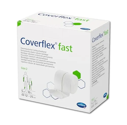 Coverflex fast Schlauchverb. Gr.2 5cmx10m weiß - Erste-Hilfe-Heftpflaster & Verbandsmaterial, elastisches und atmungsaktives Material für optimalen Komfort und Bewegungsfreiheit.