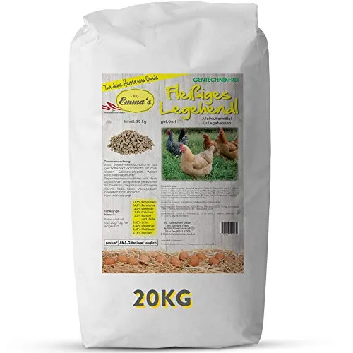 Emmas Hühnerfutter 20kg Fleißiges Legehendl Pellets | Alleinfuttermittel für Legehennen | ohne Gentechnik | hergestellt in Österreich | ausgewogenes Futter für artgerechte Ernährung