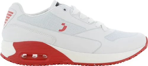 Oxypas Sportlicher Sneaker ELA - Weiß - 40 - Arbeits- & Schutzkleidung: Modischer Sneaker mit ESD-Technologie und stoßdämpfender Laufsohle, ideal für Gesundheits- und Pflegefachkräfte.