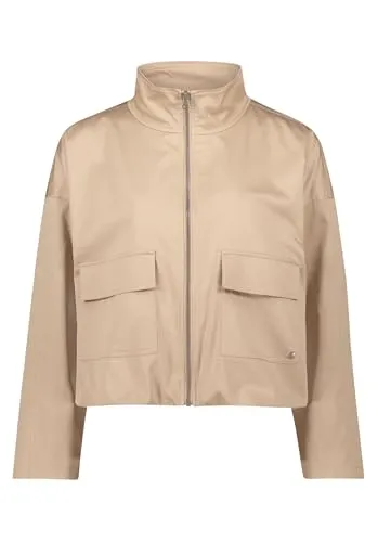 Betty & Co Damen Casual-Jacke mit Taschen 40, Hellbraun - Funktionsjacken, lässige Passform mit praktischen Taschen und langem Arm, ideal für den Alltag.