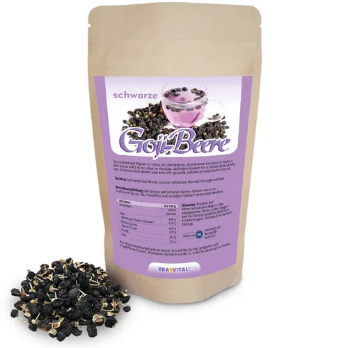 Goji Beeren - schwarz getrocknet, 250g