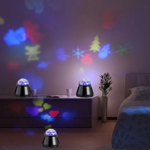 Bunte LED Tischleuchte mit Projektion für Kinder von ETC Shop