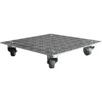 Schlögel Blumenroller AluGrip-V280 – 280kg Tragkraft - Robuster Pflanzenroller aus Alu-Riffelblech, ideal für Innen- und Außenbereiche. Mit 4 leisen, bodenschonenden Vollgummirollen für einfachen Transport und hohe Stabilität.