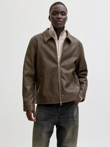 Jack & Jones Bikerjacke JJECASABLANCA PU JACKET NOOS mit Fronttaschen