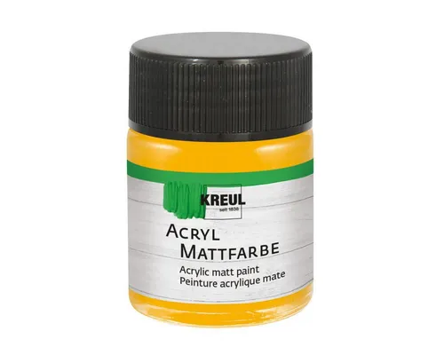 C. KREUL Acrylfarbe KREUL Acryl Mattfarbe goldgelb 50ml Glas