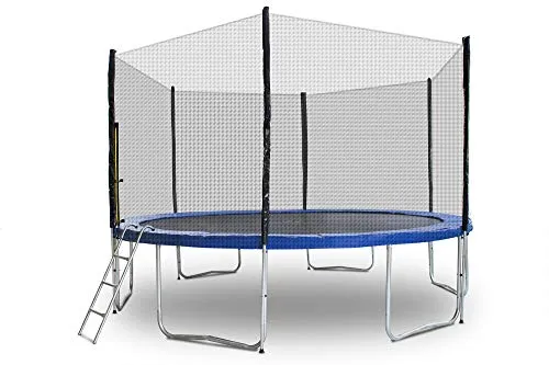 Trampolin 400 Outdoor Gartentrampolin Komplettset 4,00m - Outdoor Trampolin mit Sicherheitsnetz und Leiter, ideal für den Heimgebrauch und bis 160 kg belastbar – perfekt für Fitness und Spaß im Garten!