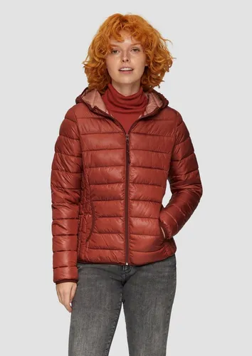 QS Outdoorjacke Leicht wattierte Steppjacke mit Kapuze rot S - Funktionsjacke mit Regular Fit, ideal für Outdoor-Aktivitäten und kühle Tage