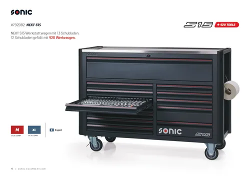 Sonic Werkstattwagen NEXT S15 920-tlg. Schwerlast-Bestückung
