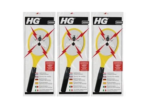 HGX Elektrischer Mücken- Fliegen- & Wespenvernichter – 3er Set UV-Insektenvernichter für Garten & Balkon