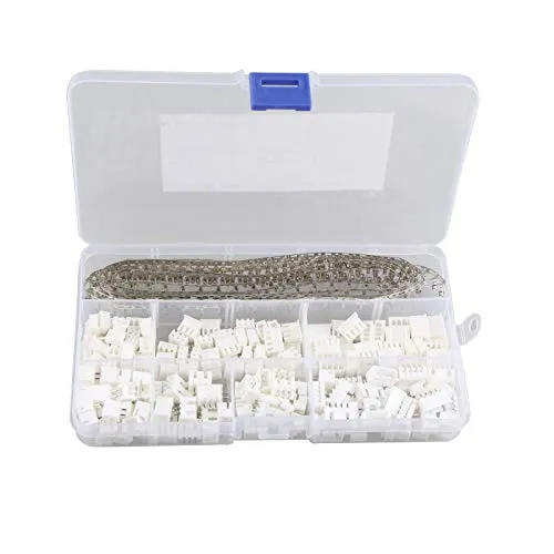 HALJIA 460 Stück 2,54 mm JST-XH JST Steckverbinder-Kit Universal 2,54 mm Pitch Buchse Pin Header JST XH – 2/3/4 Pin Gehäuse JST Adapter Stecker Kabel Stecker Buchse Stecker und Buchse Crimp DIP Kit