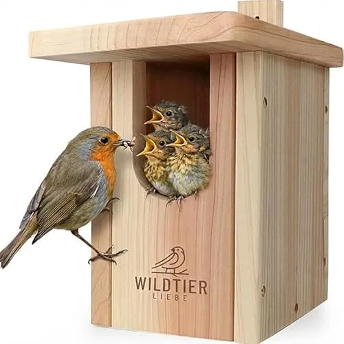 Rotkehlchen Nistkasten aus FSC-zertifiziertem Massivholz