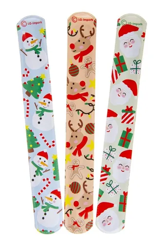 6x Kinder Schnapparmband Klatscharmband Weihnachten - 84024