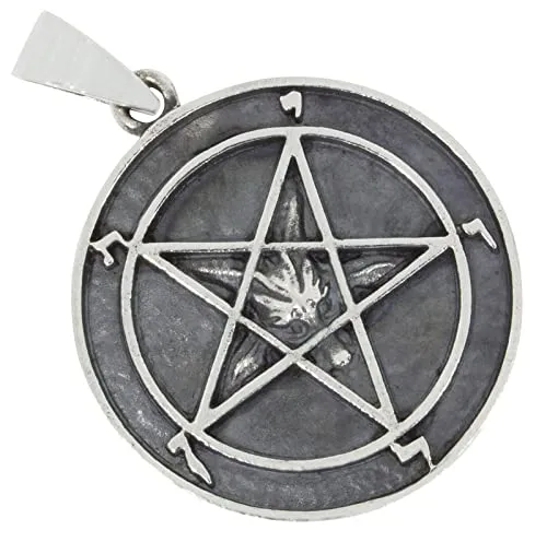 AFP Anhänger Baphomet Pentagramm 925 Sterling Silber AS-817