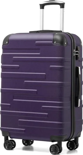 COOLIFE Hartschalen-Koffer 67cm Graulila mit TSA-Schloss