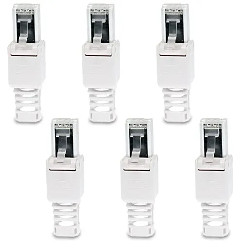 Stück Netzwerkstecker werkzeuglos CAT6A RJ45 LAN UTP Kabel Stecker ohne Werkzeug werkzeugfrei CAT6 CAT5 CAT7 Verlegekabel Patchkabel Netzwerkkabel Toolless Modular Plug Connector Crimpstecker 6