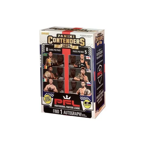 Panini PFL Contenders Fighting Trading Card Blaster Box 2025 - Entdecken Sie die 2025 Panini PFL Contenders Fighting Trading Card Blaster Box, ideal für Sammler. Erleben Sie spannende Kämpfer und exklusive Karten für unvergessliche Momente.