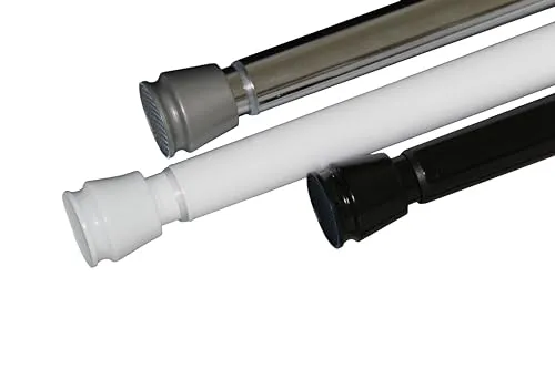 Teleskopstange, Kein Bohren & Rost, rutschfest, verstellbar Duschvorhangstange Duschstange, ausziehbar Kleiderstange für Schrank, Badezimmer, Fenster oder Türen (chrom, 70-120 cm)