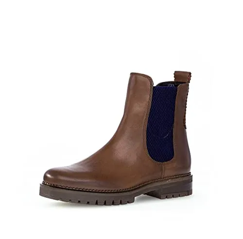 Gabor Damen Chelsea Boots - Komfortable Stiefeletten für den Winter - Wanderschuhe mit komfortabler Mehrweite (H), gefüttert und ideal für kalte Tage. Stylisches Design aus Rauleder und Glattleder.