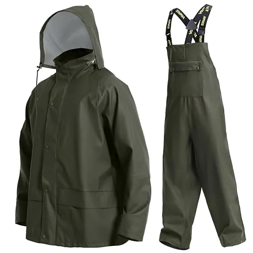 Produktbild Navis Marine Regenanzug für Herren Heavy Duty Workwear wasserdicht (Grün, S)