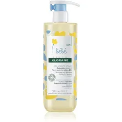 Klorane Bébé Calendula sanftes Reinigungsgel für Kinder ab der Geburt mit Pumpspender 500 ml